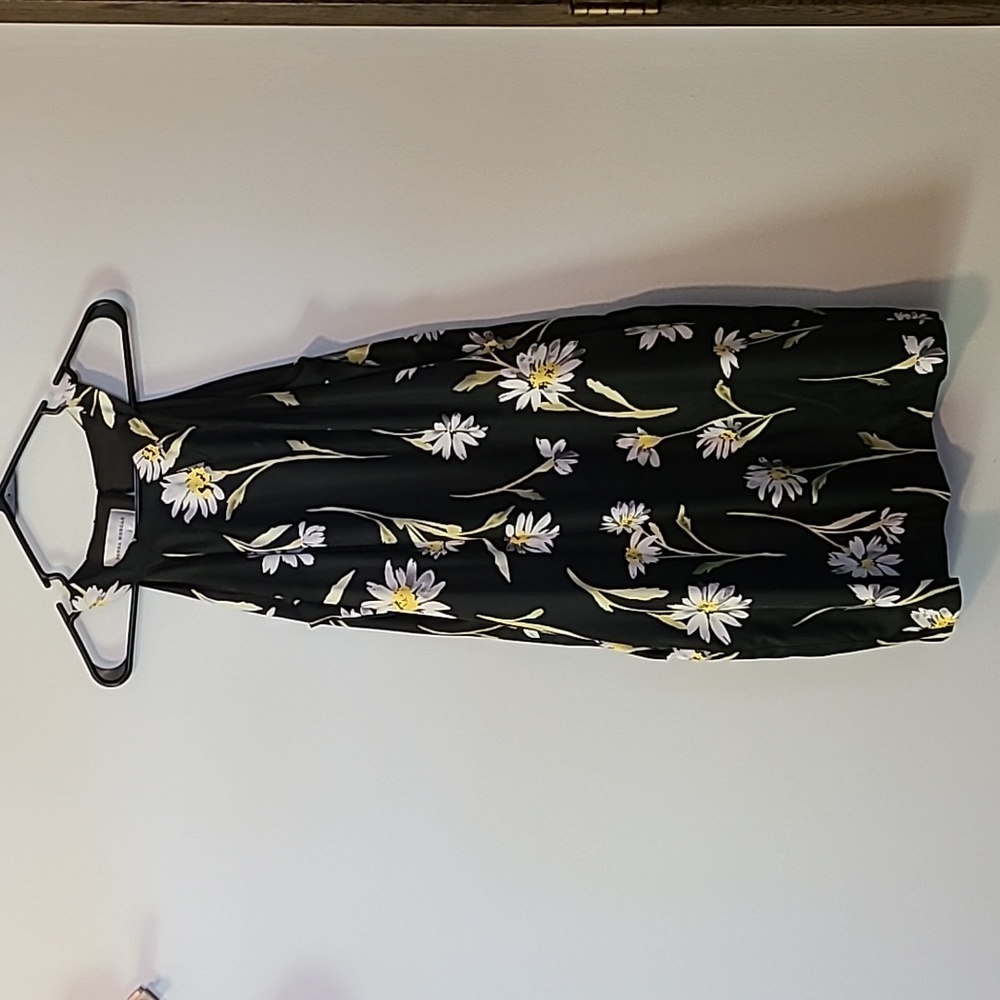 Black floral dress with pockets